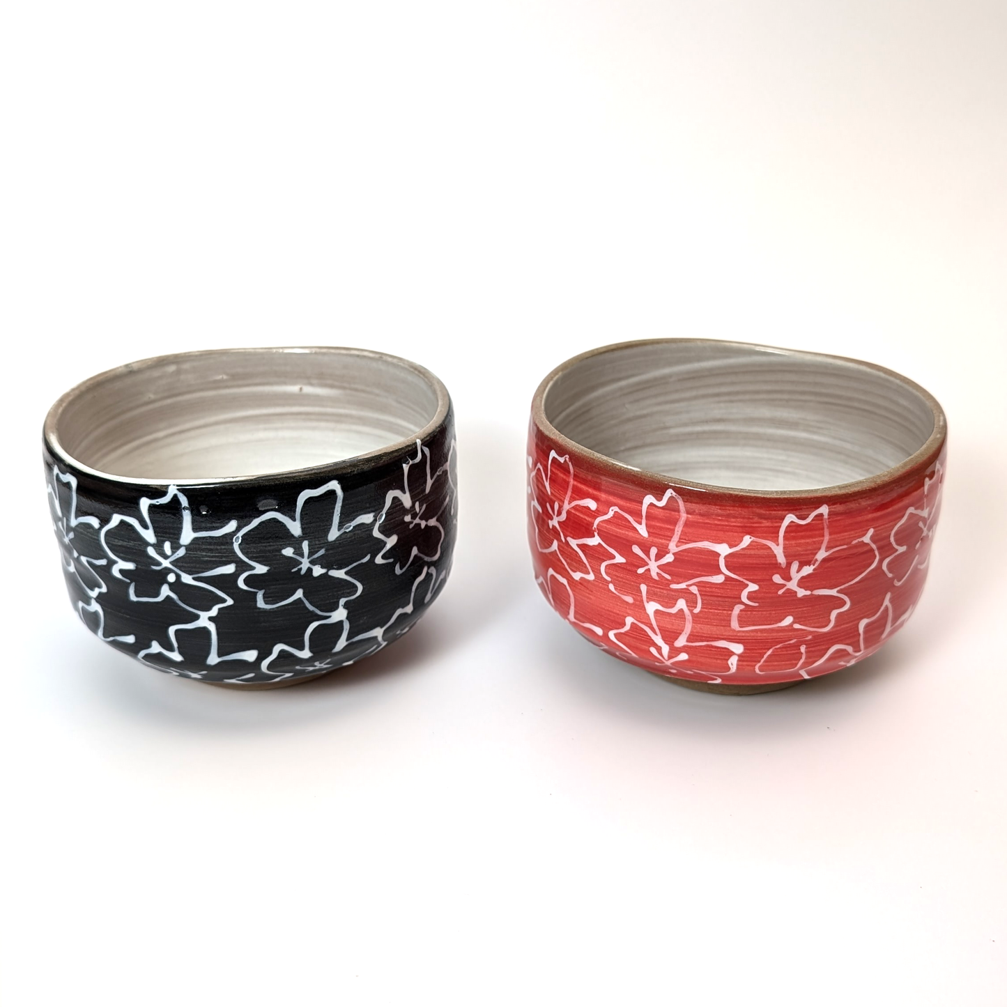 "Maizakura" Mino Ware Handmade Matcha Tea Bowl Red