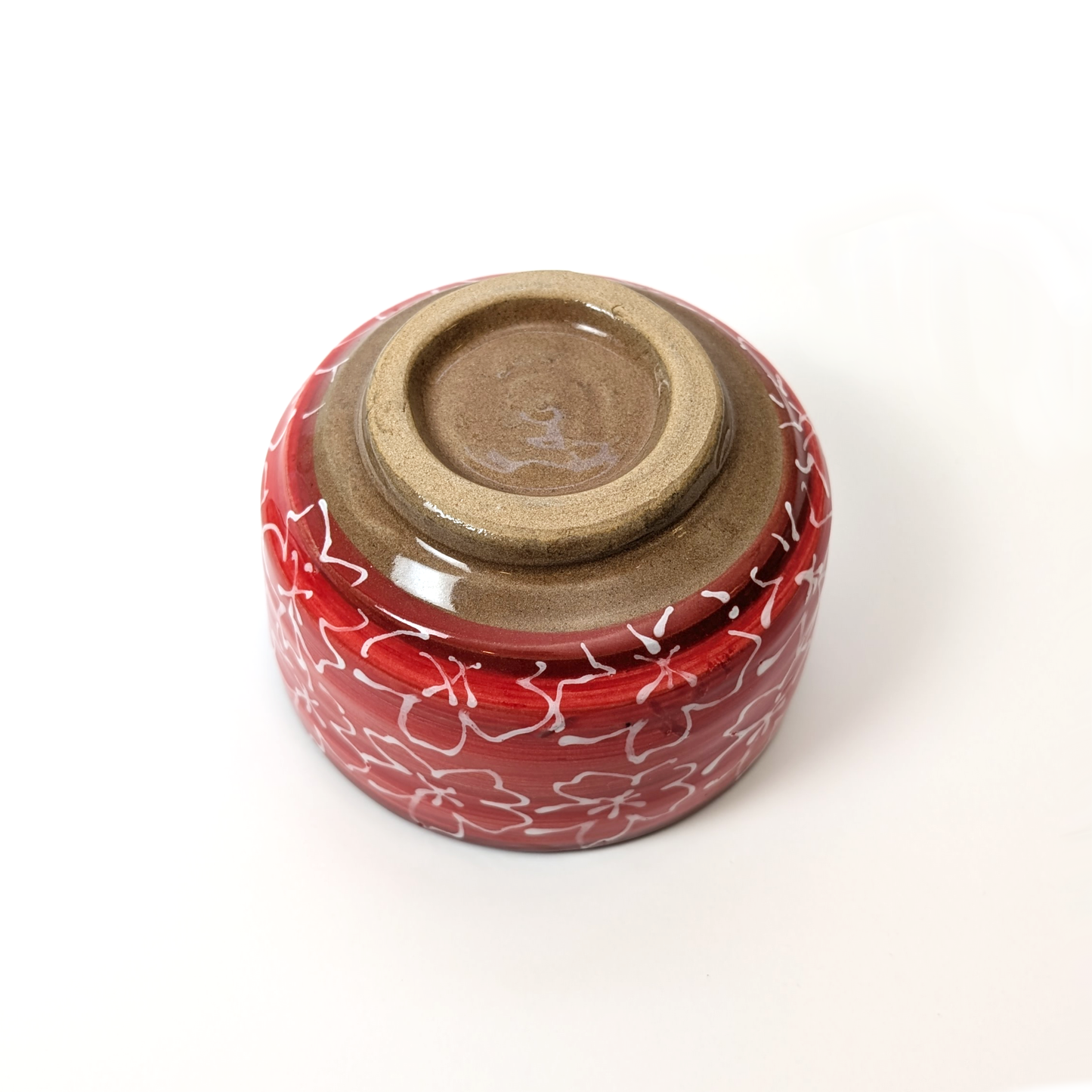 "Maizakura" Mino Ware Handmade Matcha Tea Bowl Red