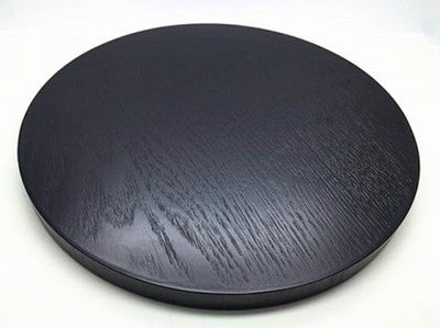Urushi Wooden Round Tea Tray Black